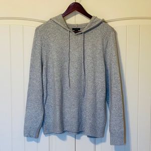 Halogen Women's Gray Hooded Knit Sweater | Women's Large